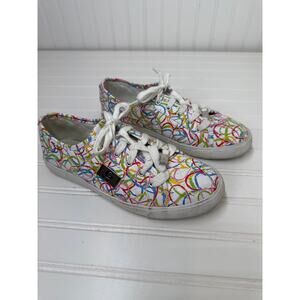 G by Guess Womens Backer Faux Leather Flat Fashion Sneakers Multicolor Size 9